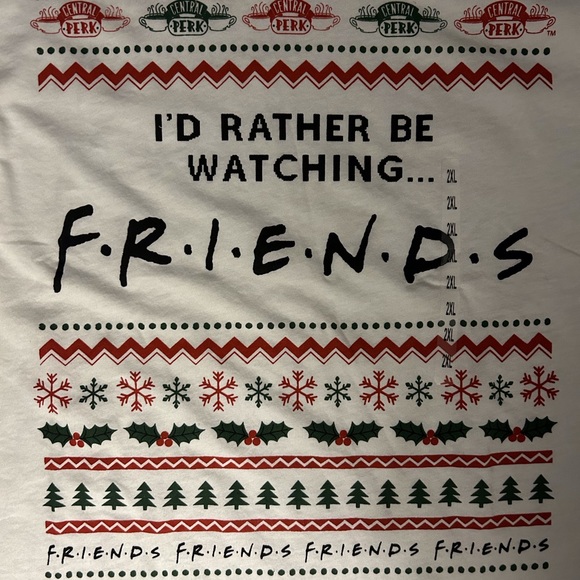 Ugly sweater look Friends Christmas tshirt Sz 2x - Picture 2 of 2